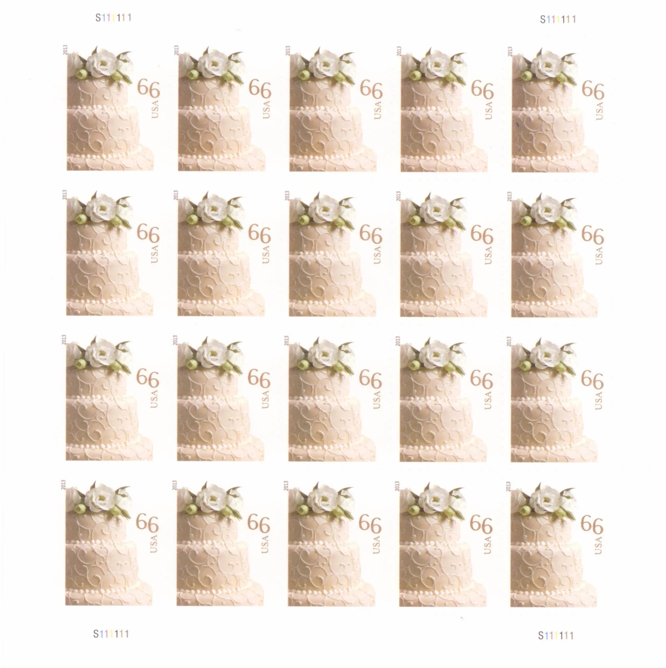 2014 US Wedding Cake Postage Stamps