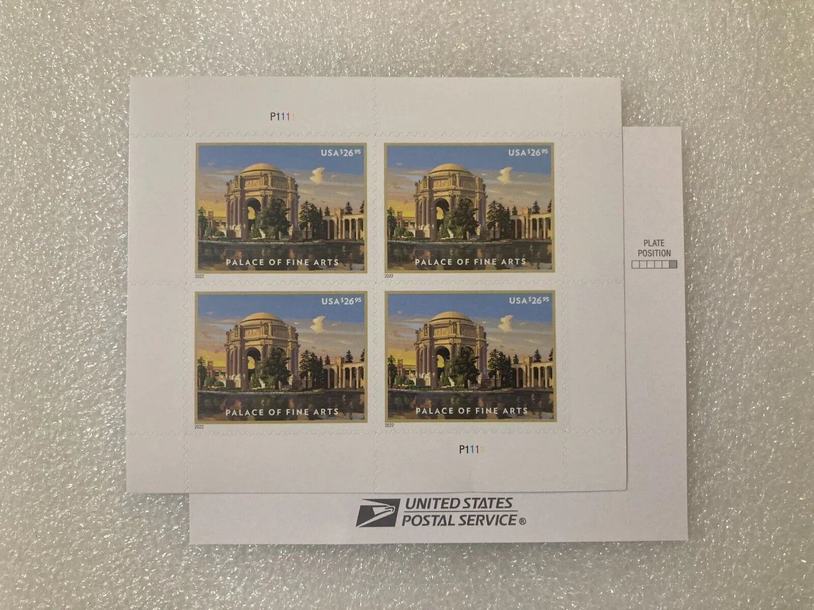 （2022）Palace of Fine Arts 1sheets of Four Stamps